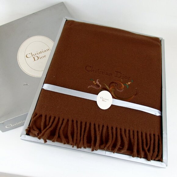 Authentic Christian Dior blanket Other wool [Used] - Picture 1 of 7